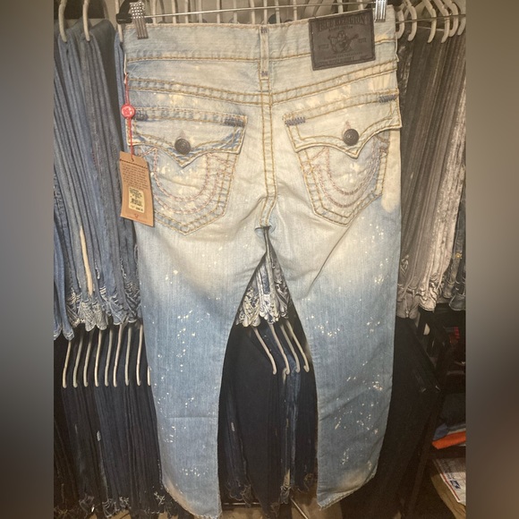 Rare! NWT’s! 🇺🇸Ricky Super T in “AZUL SAIL AWAY” wash True Religion size 30x34 - Picture 16 of 16